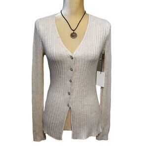 Something Navy NWT Cream Cardigan Sweater Women S